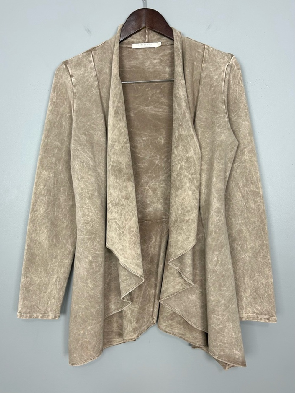 Testimony Mineral Wash Peplum Jacket Women’s Size M Victorian Steampunk Knit